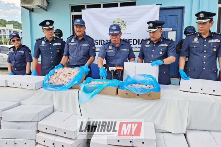 Ayam beku tanpa cukai bernilai RM2.75 juta berjaya dirampas Kastam Sabah