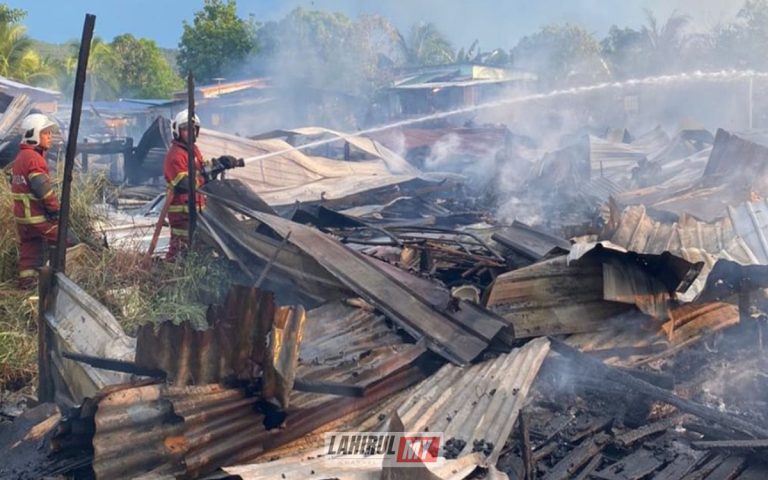100 penduduk hilang tempat tinggal selepas 22 rumah musnah terbakar di Sandakan